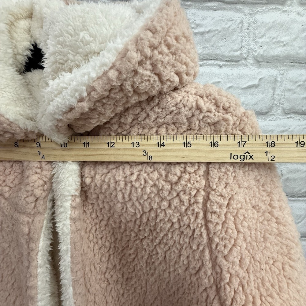 Me Jane Womens Sz S Pink Jacket Boho Faux Fur Fluffy Teddybear Sherpa Soft Coat - Picture 8 of 16